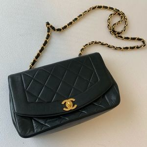Chanel Vintage Diana Flap Bag Quilted Lambskin